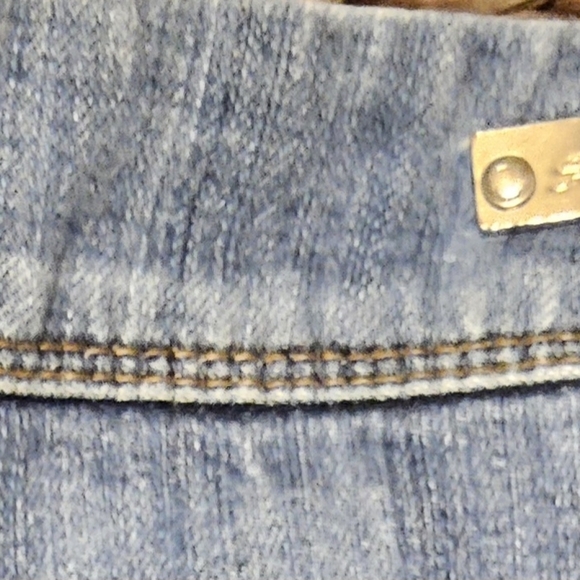 Seven7 Light Blue Premium Denim with Gold And Silver Sequined Accents. - Picture 5 of 5